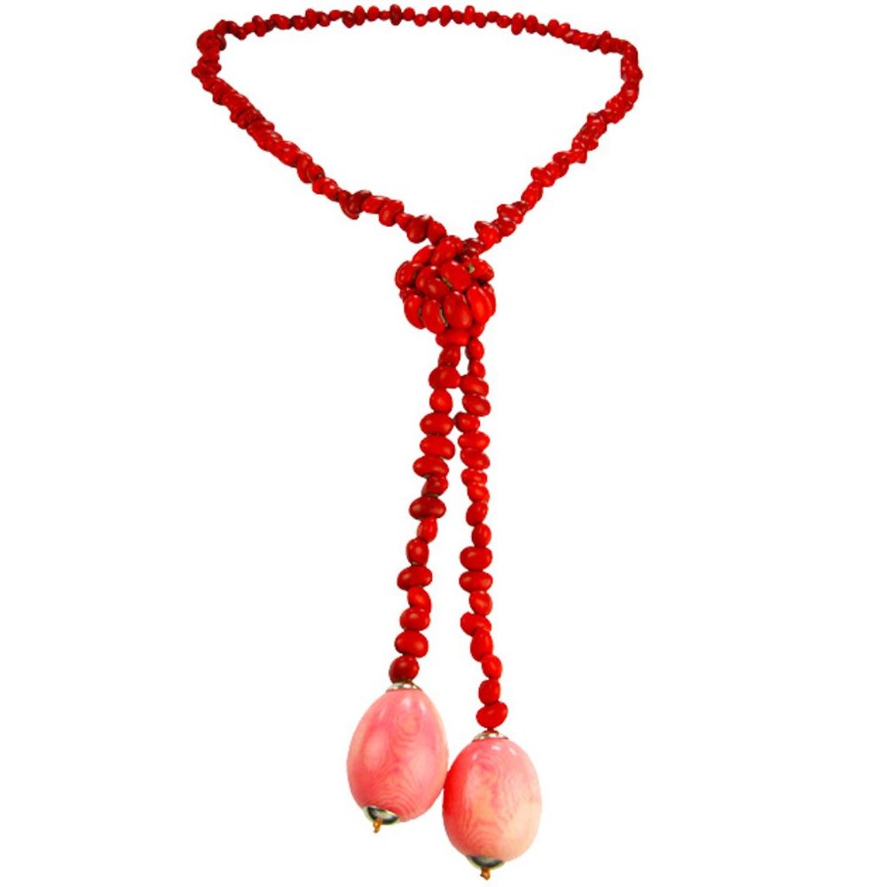 CHOCO SEED & TAGA bolo necklace